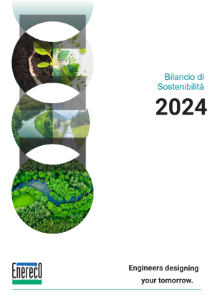 Copertina report di sostenibilità Enereco 2024